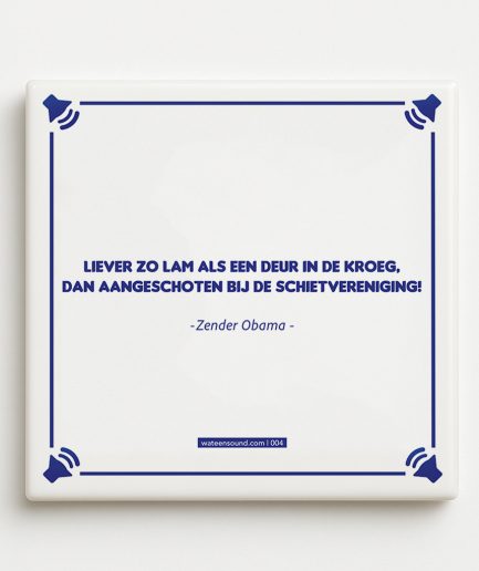 Titom Tegel 004 - Liever zo lam als een deur in de kroeg, dan aangeschoten bij de schietvereniging