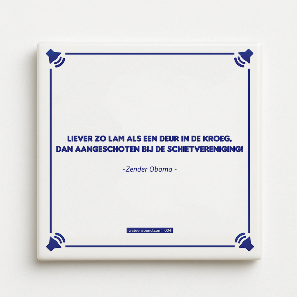 Titom Tegel 004 - Liever zo lam als een deur in de kroeg, dan aangeschoten bij de schietvereniging Titom Tegel 004 - Liever zo lam als een deur in de kroeg, dan aangeschoten bij de schietvereniging