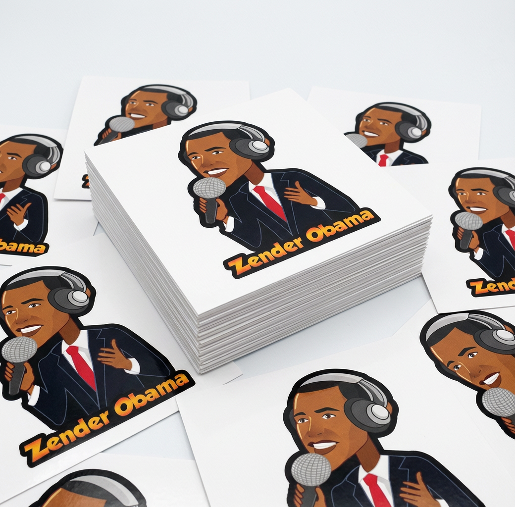 Zender Obama sticker stapel Zender Obama sticker stapel