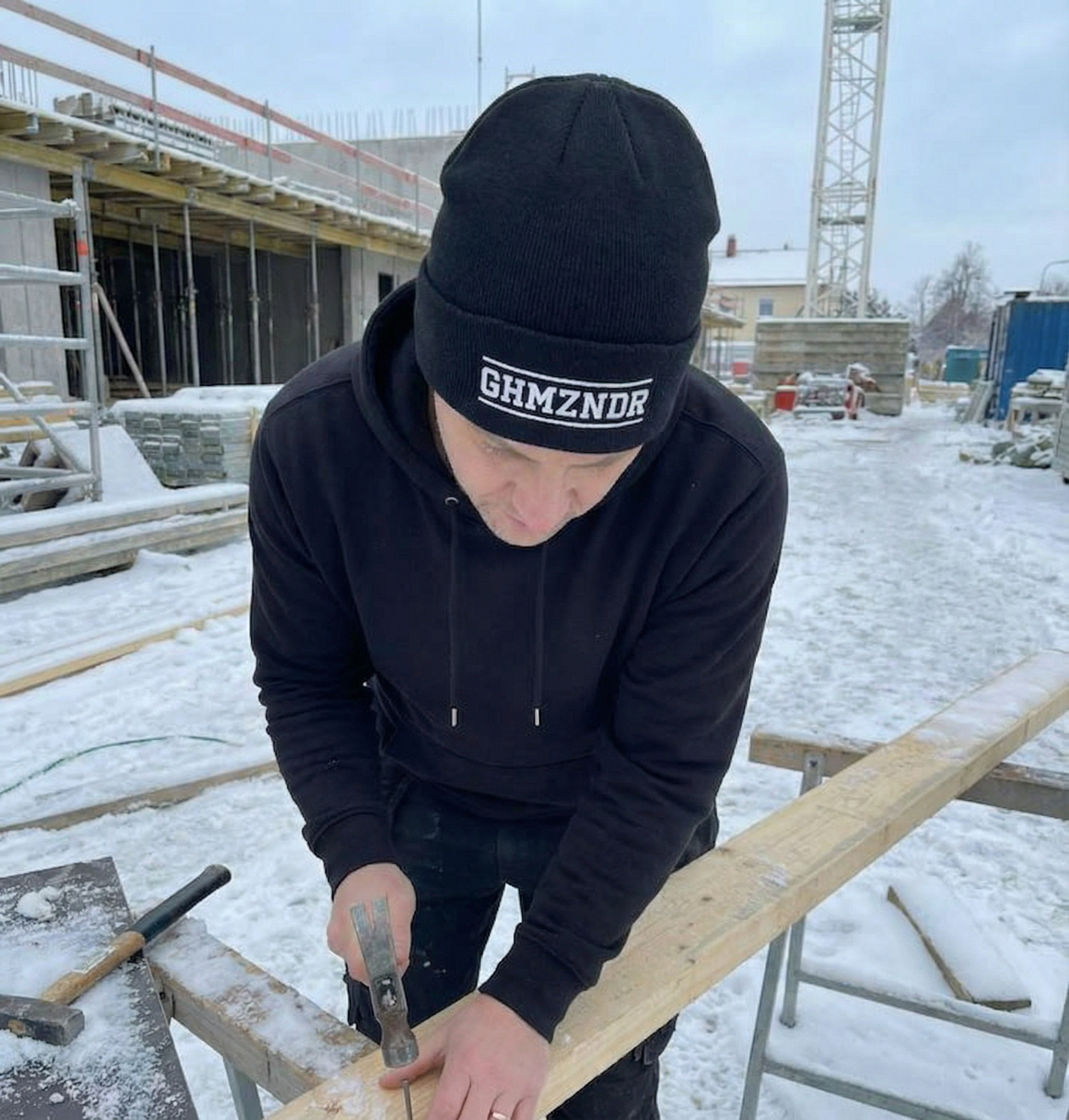 muts GHMZNDR op de bouw muts GHMZNDR op de bouw